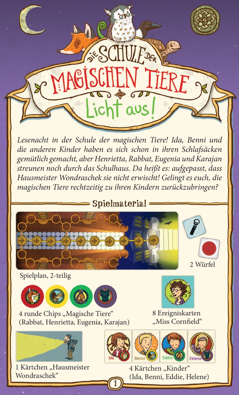 Die Schule der magischen Tiere: Licht aus! - Spielanleitung