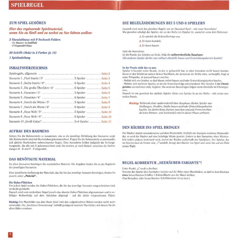 Die Seefahrer - Erweiterung zu Die Siedler von Catan für 5-6 Spieler