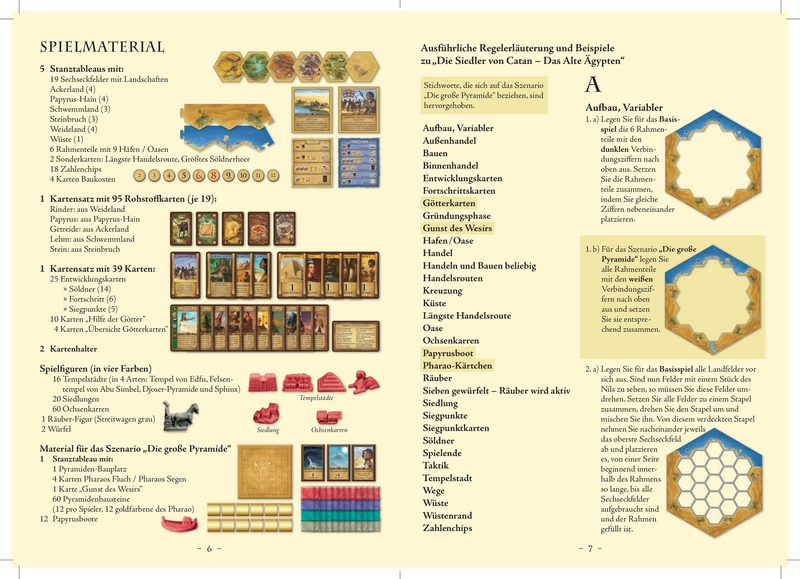 Die Siedler von Catan - Das alte Ägypten Spielanleitung