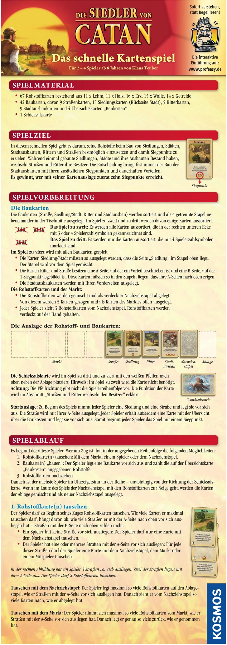 Die Siedler von Catan - Das schnelle Kartenspiel Anleitung