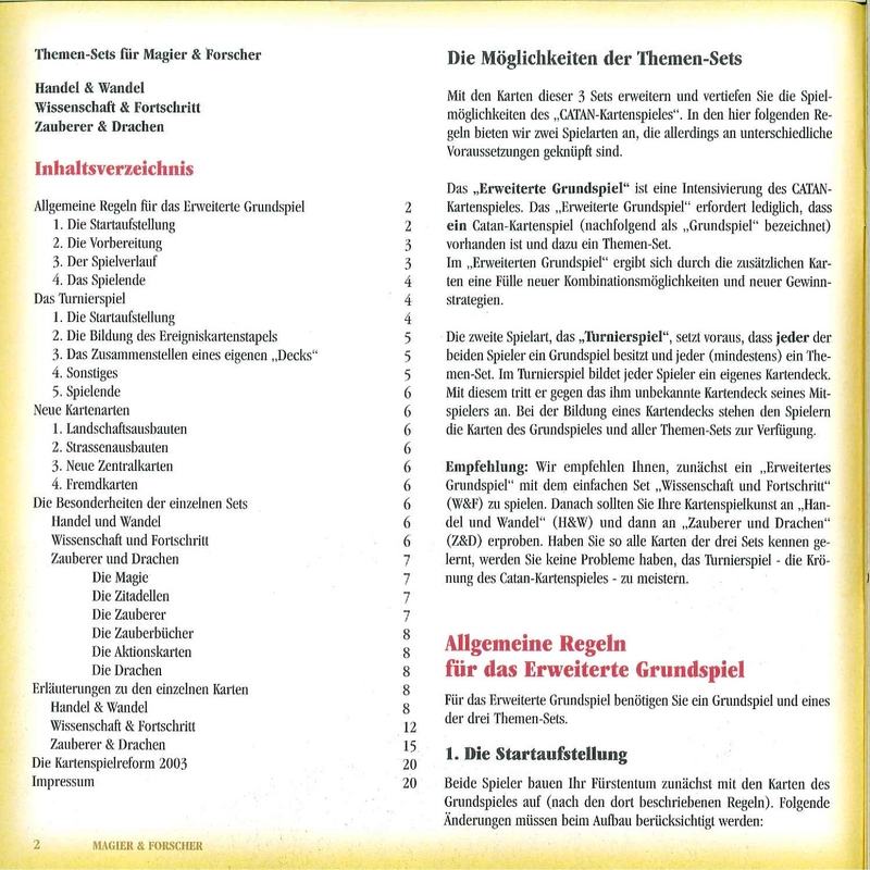 Die Siedler von Catan: Magier & Forscher - Spielregeln für zwei Spieler