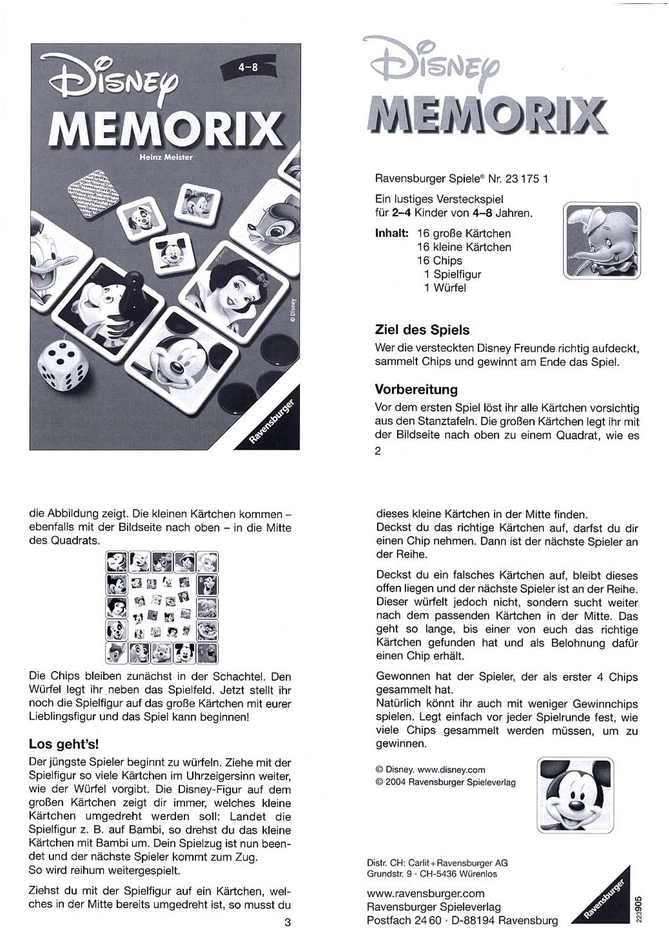 Disney Memorix - Lustiges Memory-Spiel für Kinder