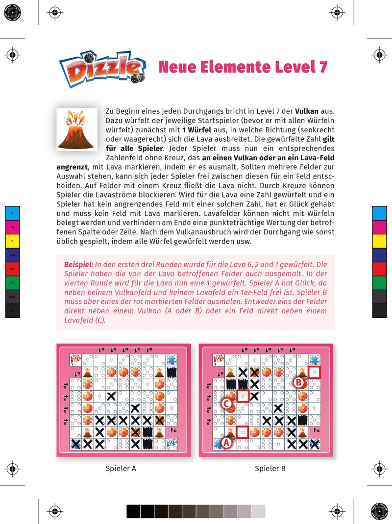 Dizzle Spielanleitung für Level 7 und 8: Neue Elemente und Regeln