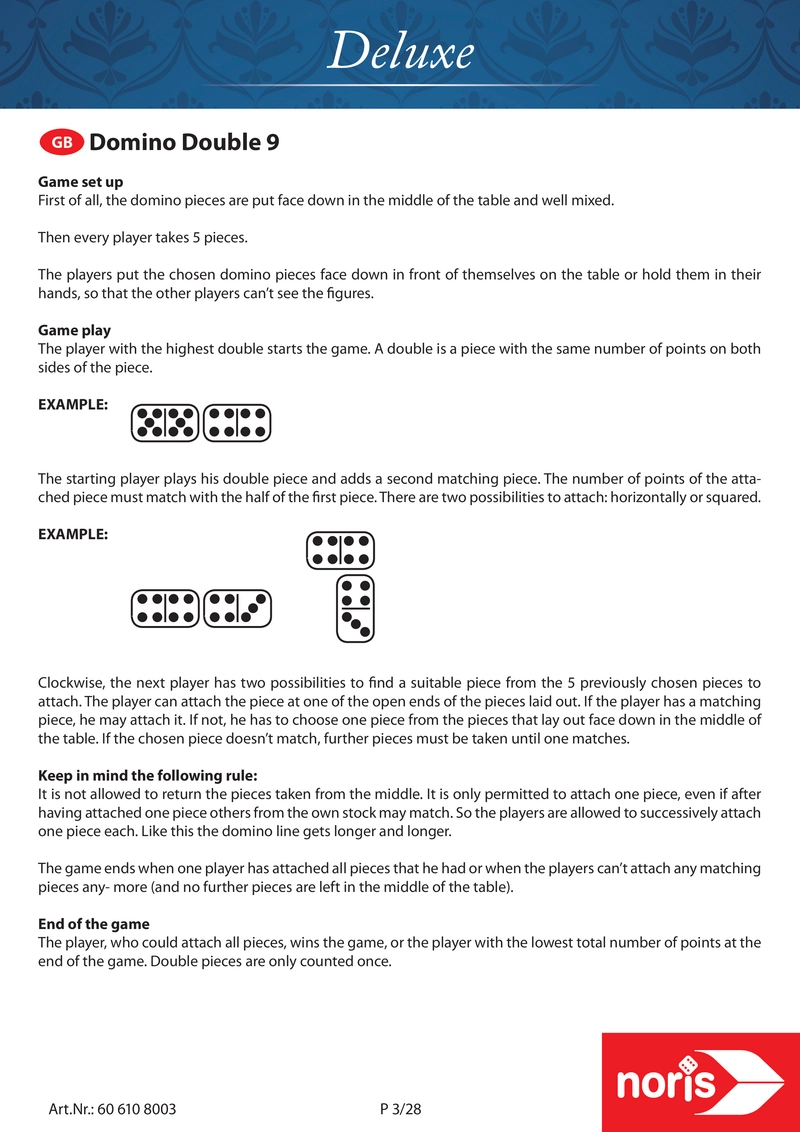 Domino Double 9 - Anleitung für das beliebte Würfelspiel