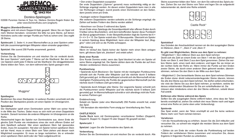 Domino-Spielregeln für Gesellschaftsspiele