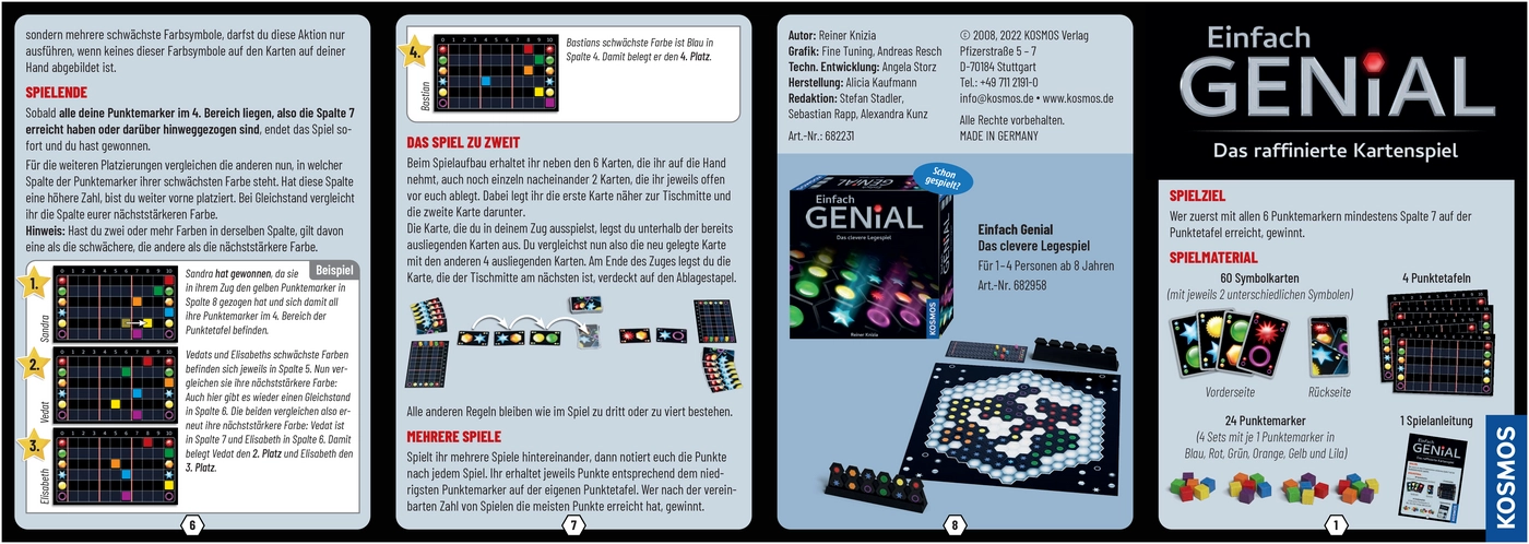 Einfach Genial - Das raffinierte Kartenspiel für Strategie-Fans