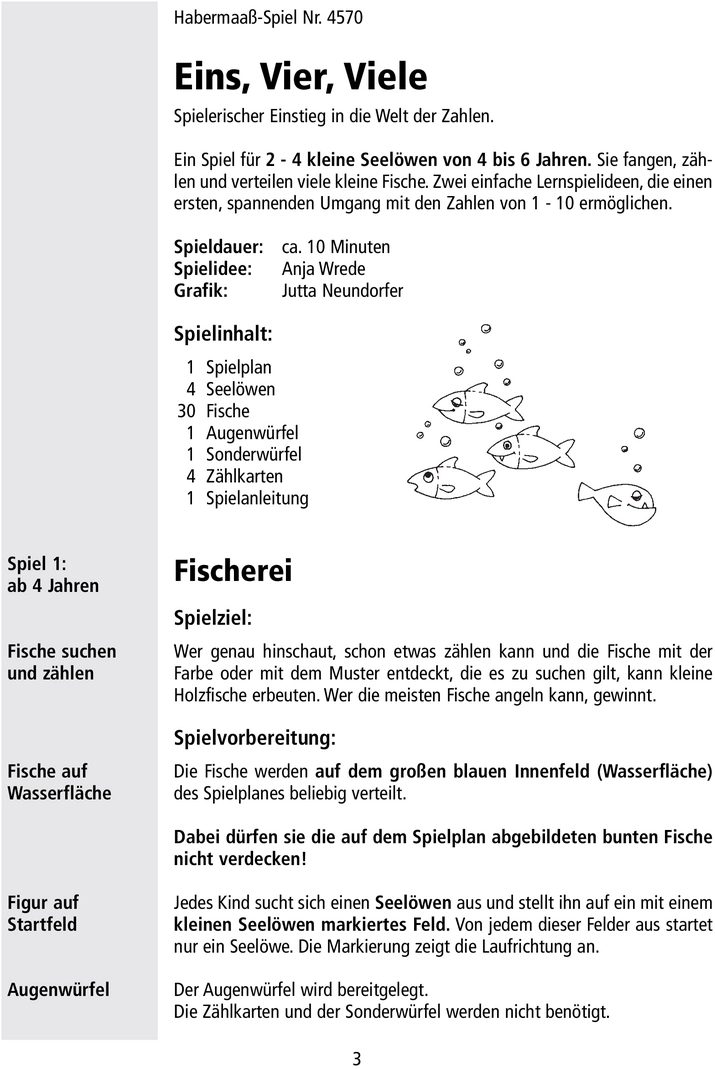 Eins, Vier, Viele - Spielanleitung für Kinder
