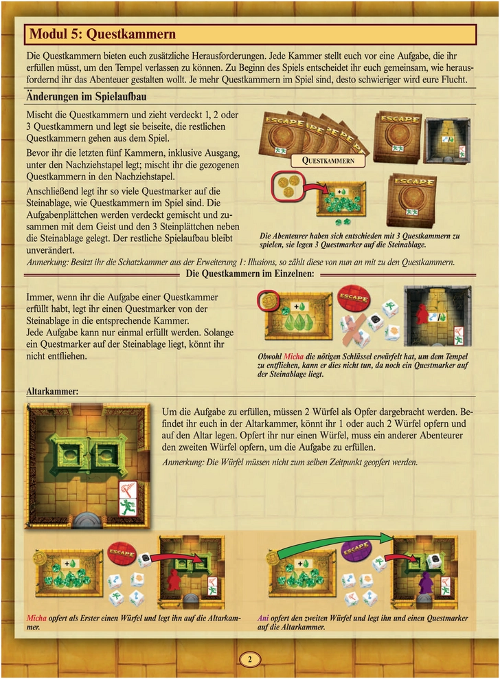 Escape Quest - Expansion 2: Die neuen Questkammern und Charaktere
