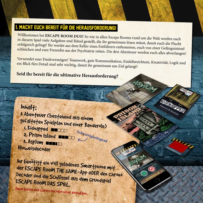 Escape Room Das Spiel: Duo - Anleitung und Regeln