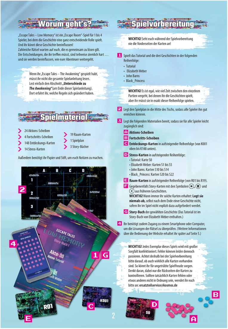Escape Tales: Low Memory Spielanleitung
