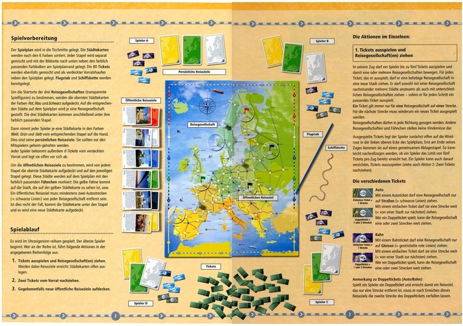 Europa-Reise - Spannendes Brettspiel für Entdecker