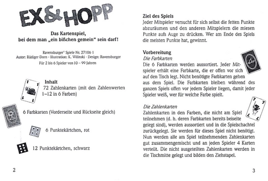 Ex & Hopp - Das spannende Kartenspiel für gesellige Runden