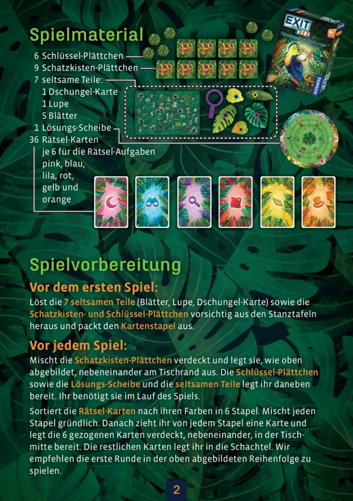 EXIT Das Spiel Kids Rätselspaß im Dschungel Anleitung