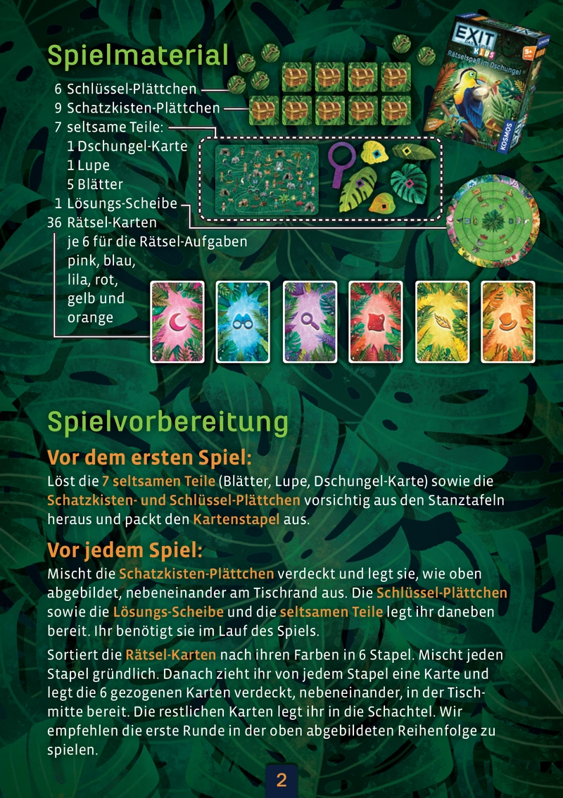 EXIT Das Spiel Kids Rätselspaß im Dschungel Anleitung