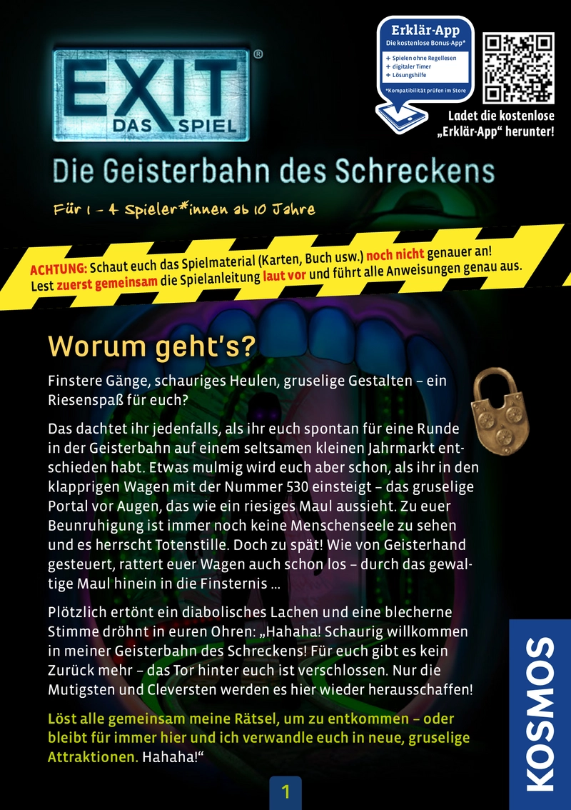 EXIT - Die Geisterbahn des Schreckens Spielanleitung
