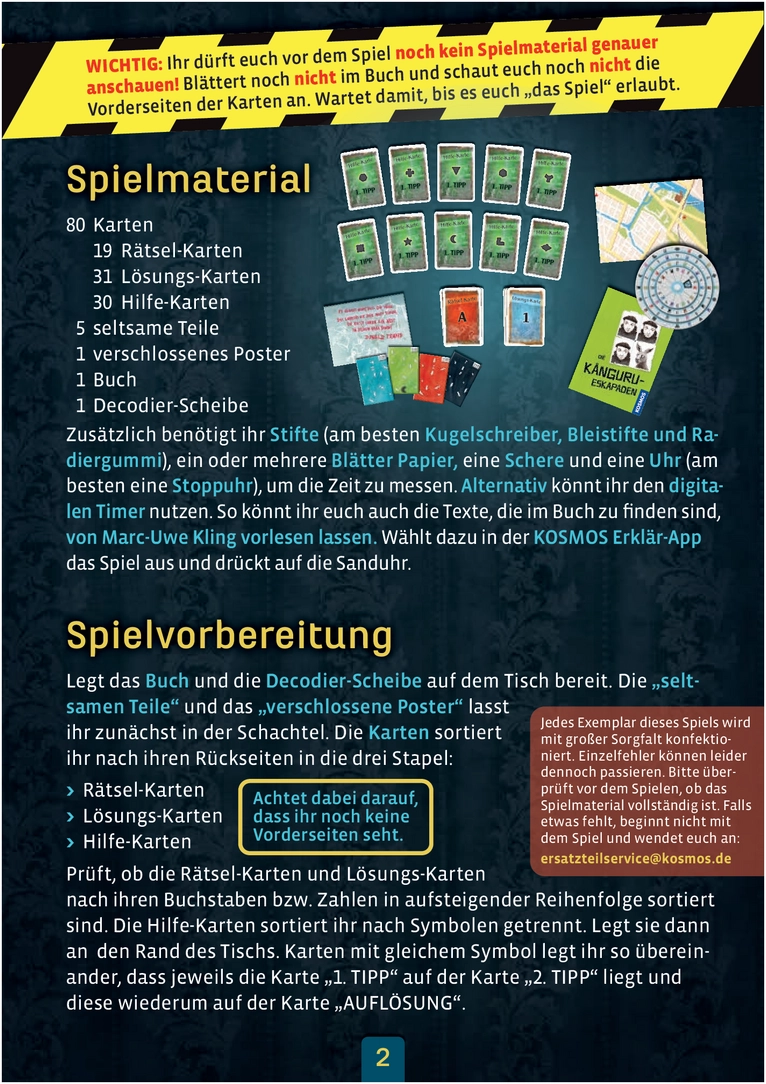 EXIT: Die Känguru-Eskapaden - Spielanleitung und Tipps