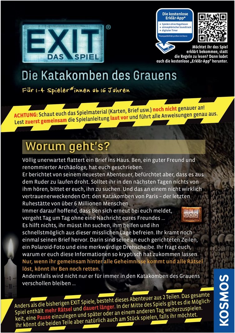 EXIT: Die Katakomben des Grauens - Spielanleitung und Tipps