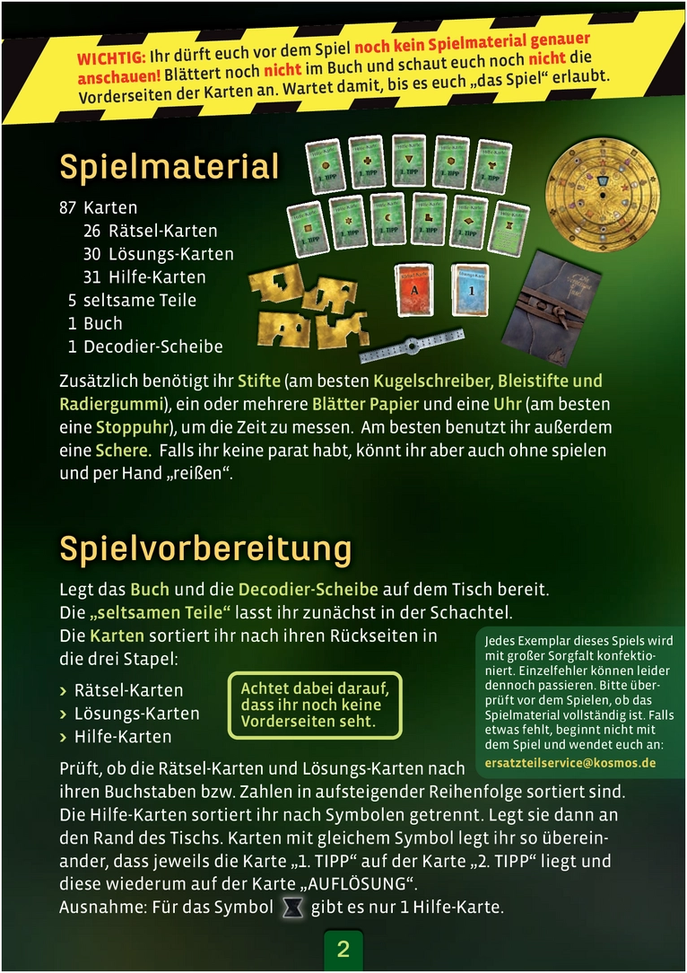 EXIT - Die vergessene Insel Spielanleitung und Regeln