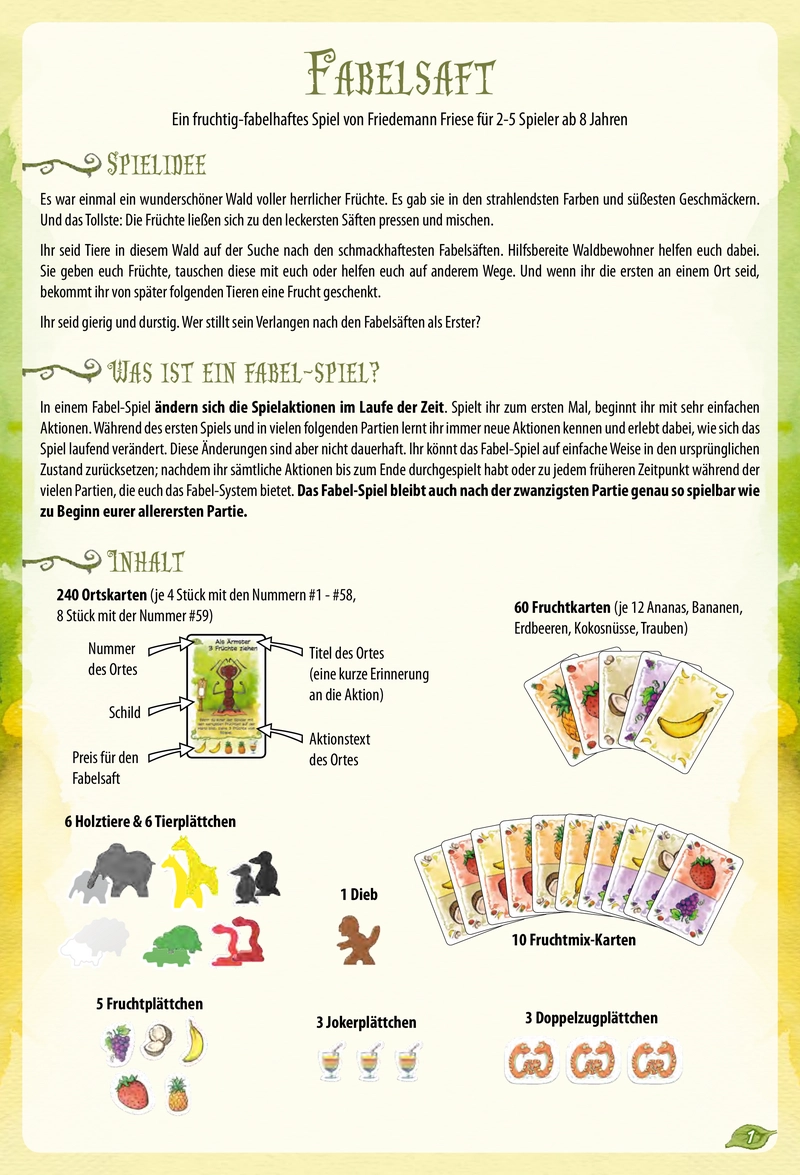 Fabelsaft - Ein fruchtiges Spiel für die ganze Familie