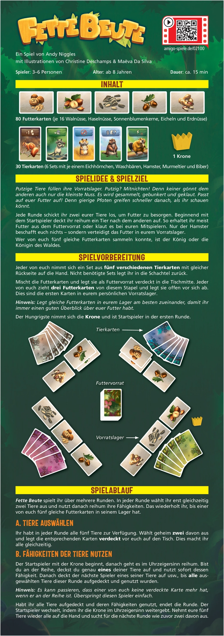 Fette Beute - Kartenspiel für 3 bis 6 Personen