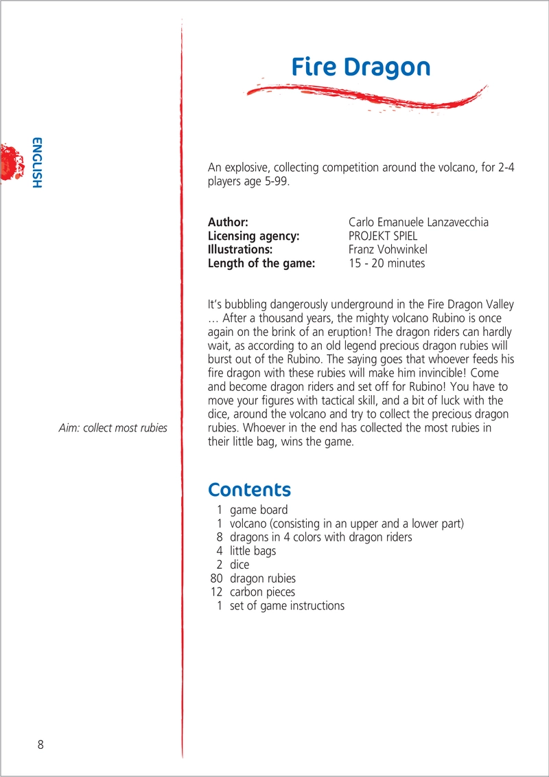 Feuerdrachen - Gesellschaftsspiel für 2 bis 4 Spieler