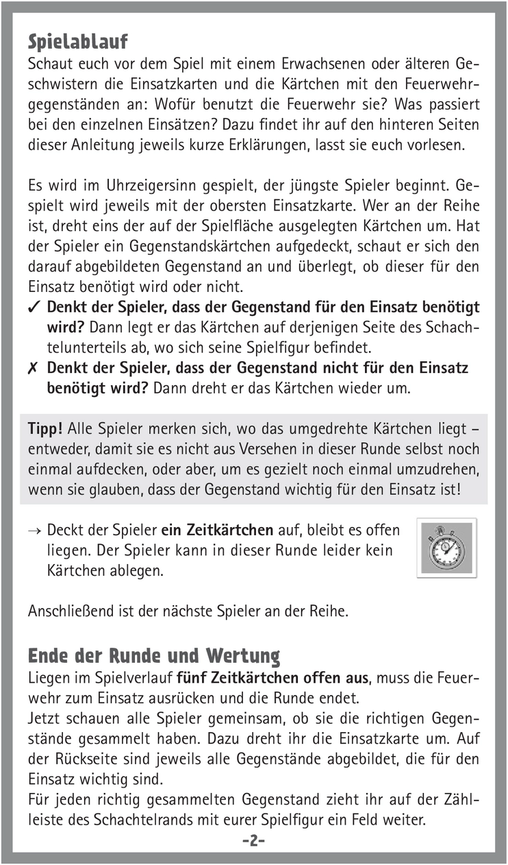 Feuerwehr - Das lustige Wissensspiel für Kinder