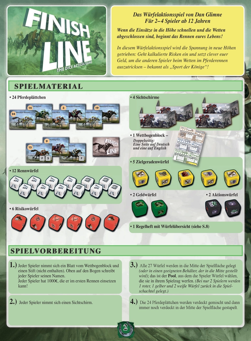 Finish Line - Das Würfelspiel von Dan Glimne