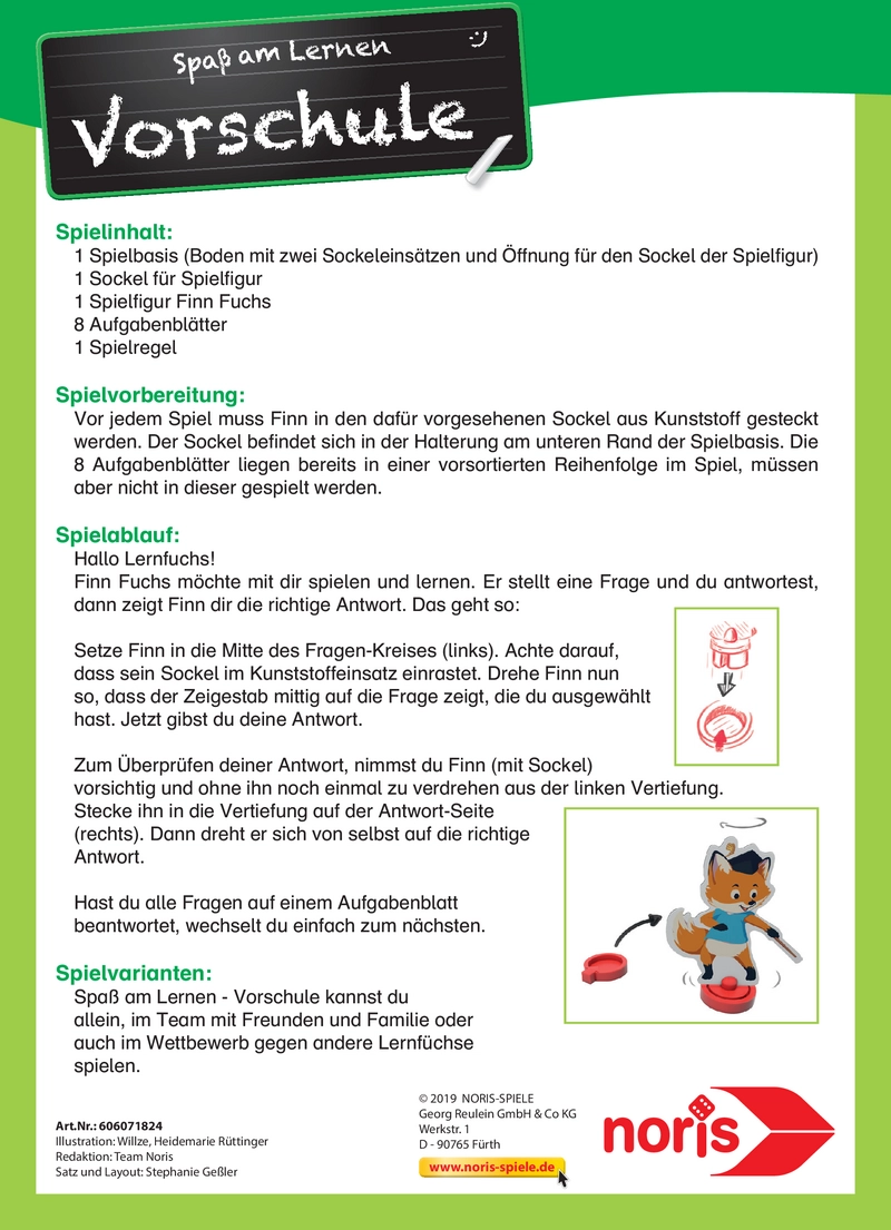 Finn Fuchs Lernspiel für Vorschulkinder