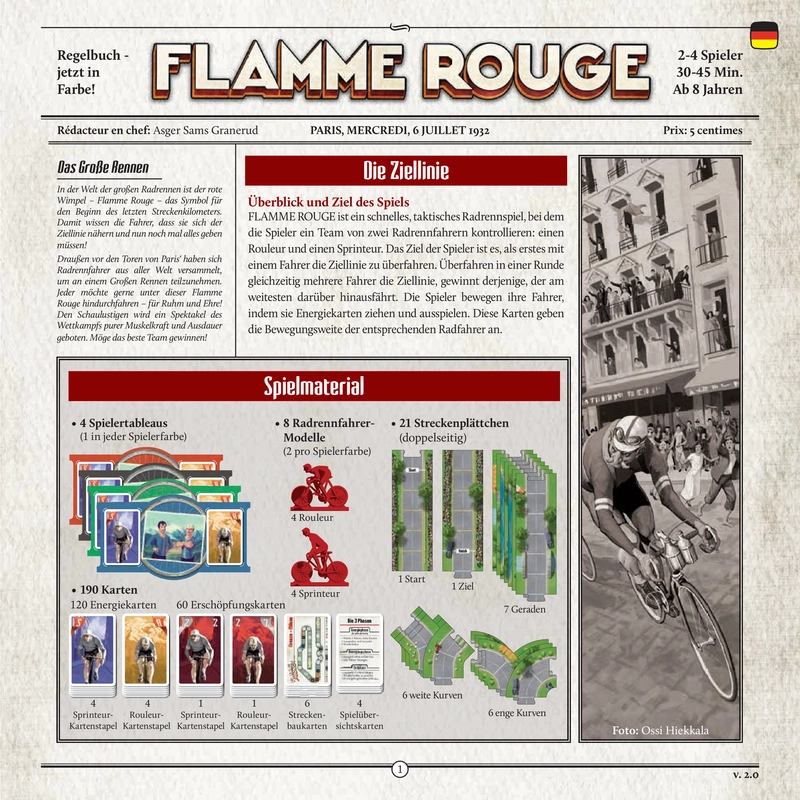 Flamme Rouge - Taktisches Radspiel für 2-4 Spieler