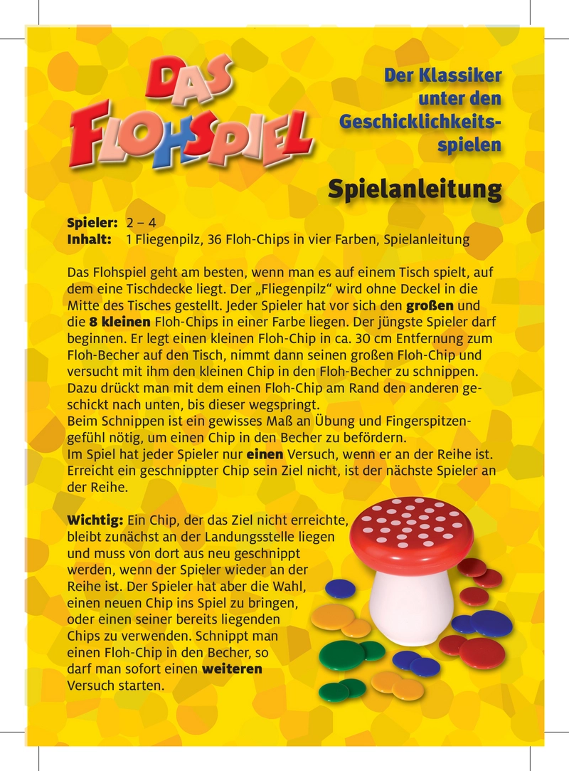 Flohspiel - Geschicklichkeitsspiel für Kinder und Erwachsene