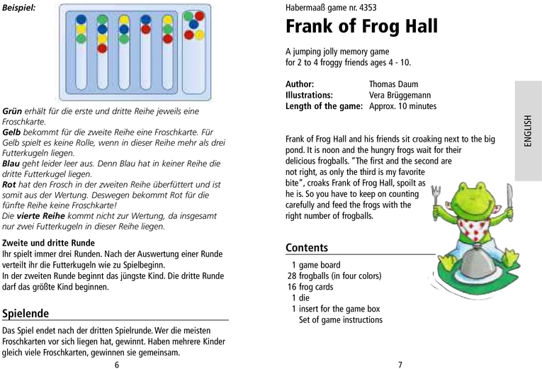 Franz von Frosch - Ein spannendes Merkspiel für Kinder