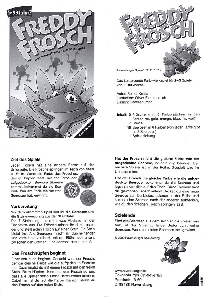 Freddy Frosch - Das kunterbunte Farb-Merkspiel für Kinder