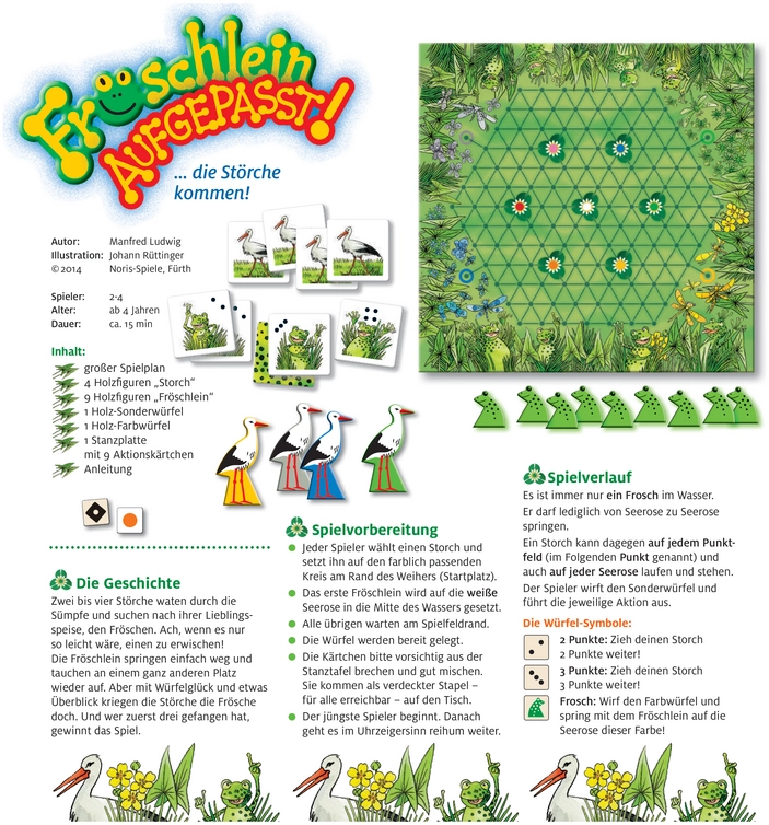 Fröschlein aufgepasst! - Ein spannendes Brettspiel für Kinder