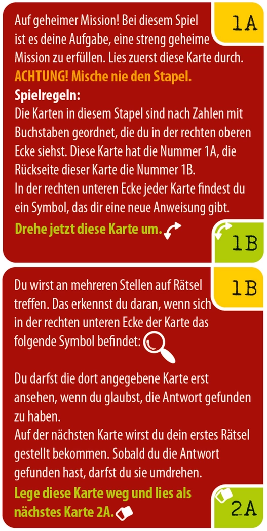Geheime Mission - Spieleanleitung für ein spannendes Kartenspiel