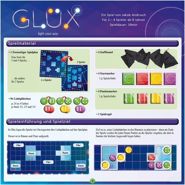 GlüX - Das strategische Lichtplättchen-Spiel für die ganze Familie