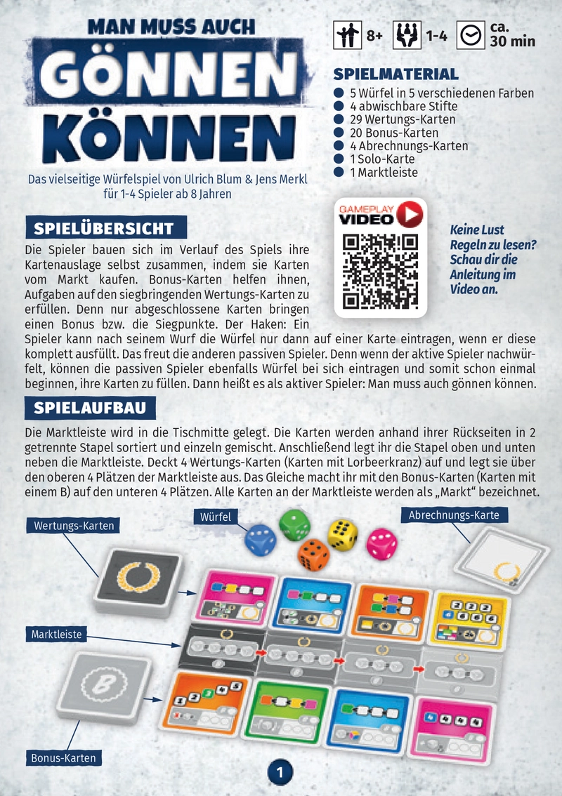 Gönnen Können: Das strategische Würfelspiel für 1-4 Spieler