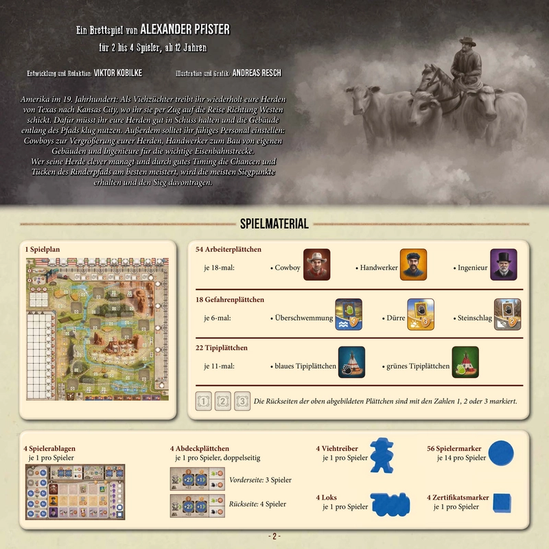 Great Western Trail - Brettspiel Anleitung und Informationen