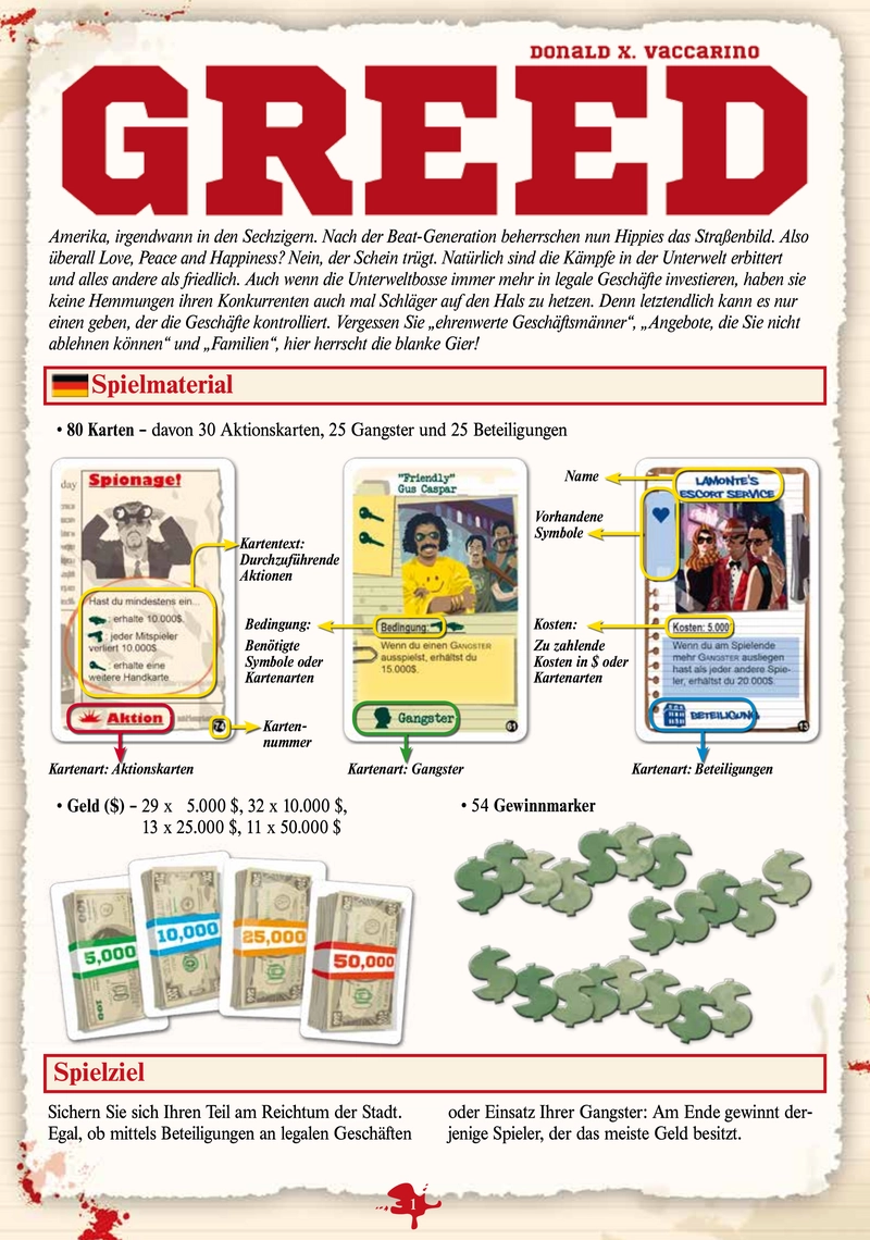 Greed - Strategisches Kartenspiel für Reichtum und Macht