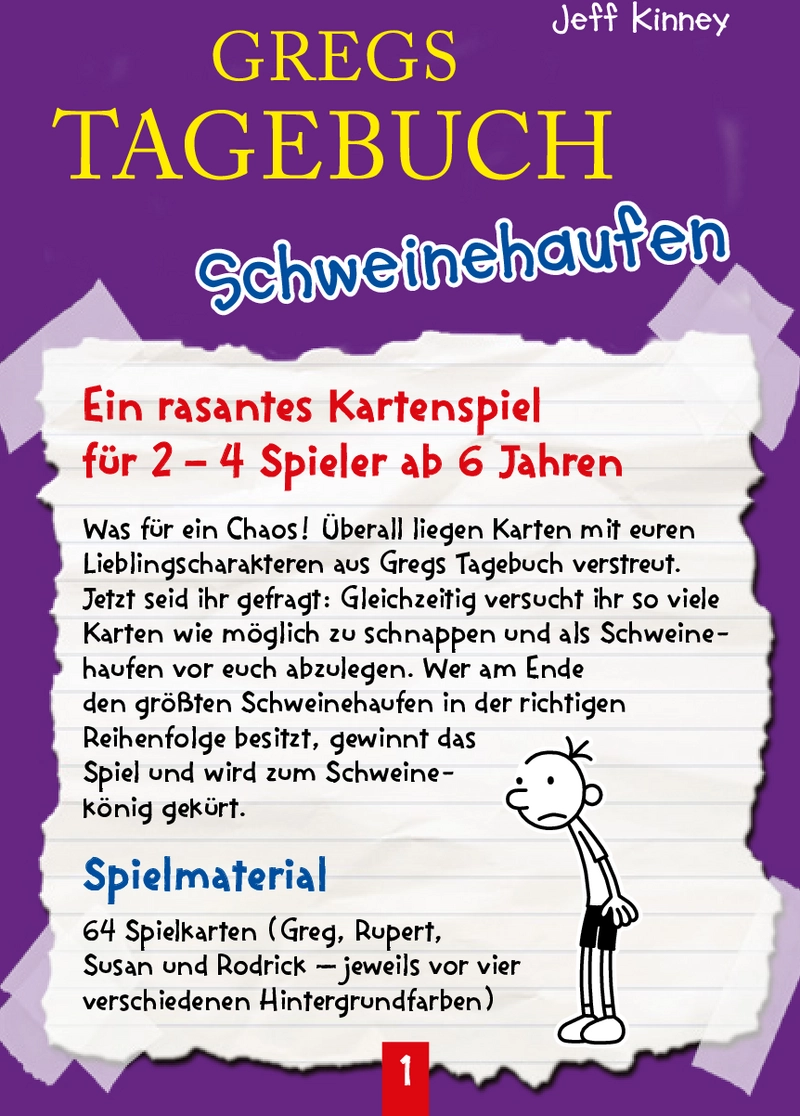 Gregs Tagebuch: Schweinehaufen - Kartenspiel für die ganze Familie