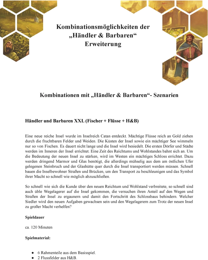Händler & Barbaren XXL - Spielanleitung für Catan