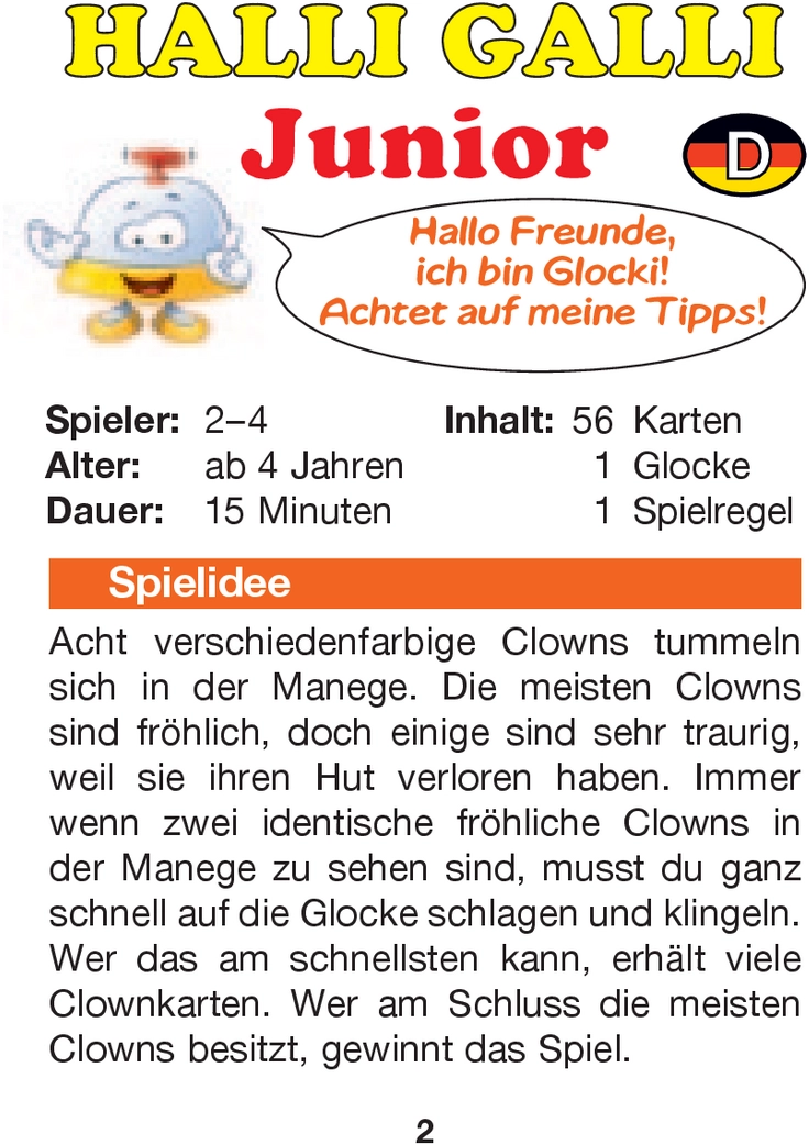 Halli Galli Junior - Regeln und Spielanleitung