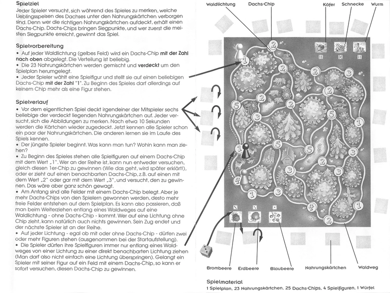 Hallo Dachs! - Spieleanleitung für das Brettspiel