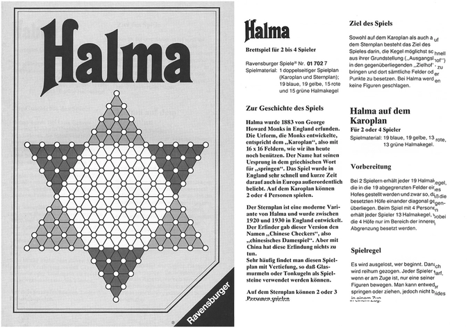 Halma - Gesellschaftsspiel für 2 bis 4 Spieler