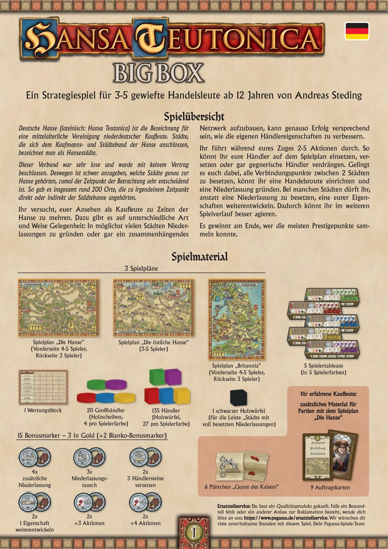 Hansa Teutonica - Strategisches Brettspiel für Händler