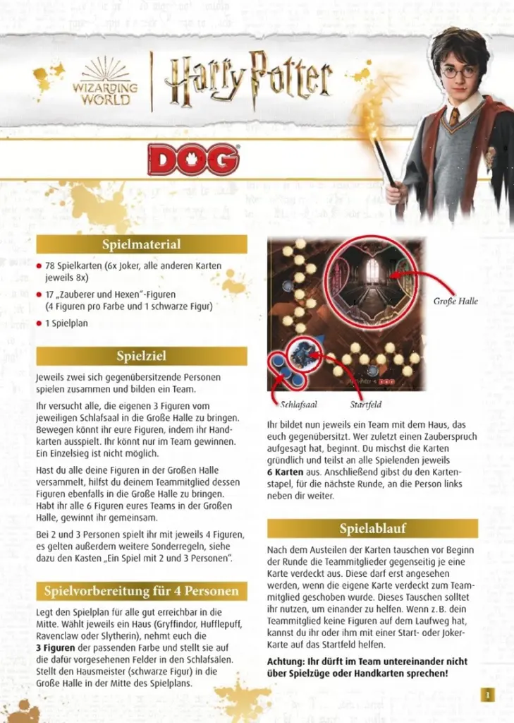 Harry Potter DOG - Strategisches Brettspiel für Teams