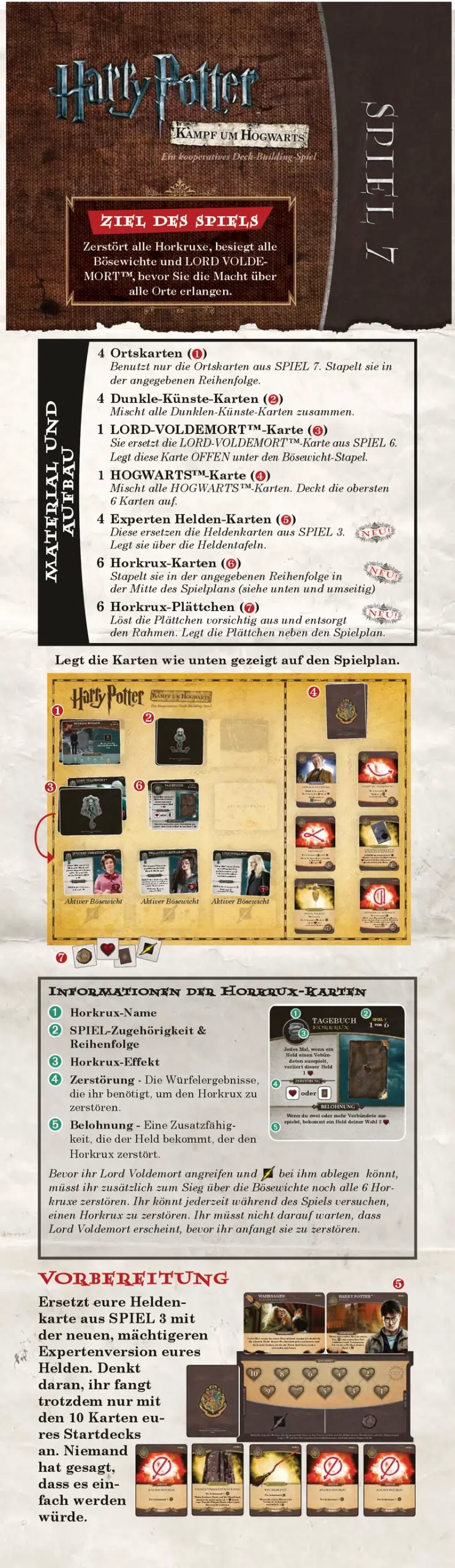Harry Potter: Kampf um Hogwarts - Anleitung und Spielregeln