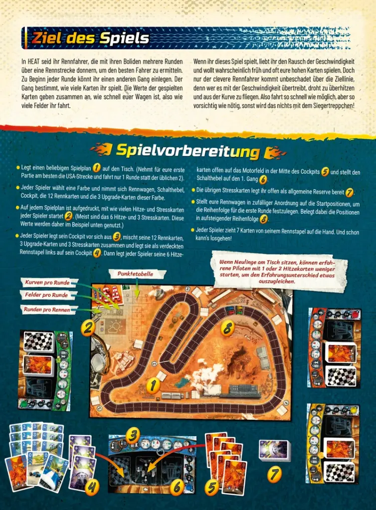 HEAT - Rennspiel Anleitung und Regeln