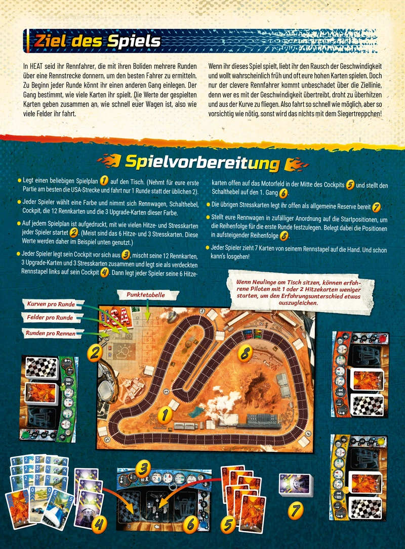HEAT - Rennspiel Anleitung und Regeln