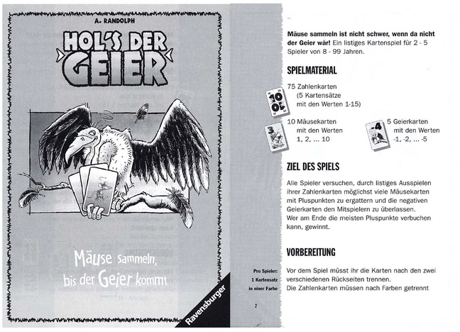 Hol’s der Geier - Kartenspiel für 2 bis 5 Spieler