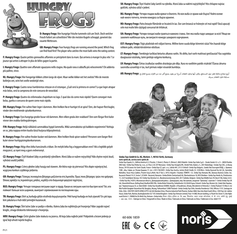 Hungry Frogs - Geschicklichkeitsspiel für Kinder